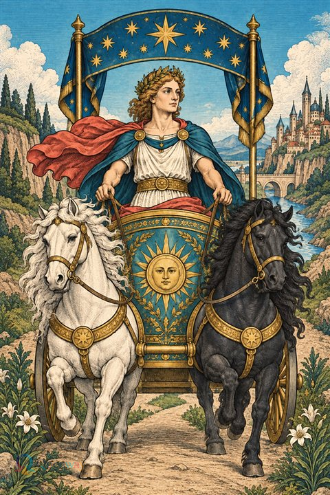 Quenway The Chariot card illustration